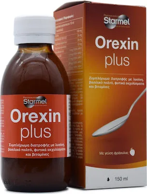 Starmel Orexin Plus Καταπολέμηση της Ανορεξίας & της Απώλειας Όρεξης με Γεύση Φράουλα, 150ml
