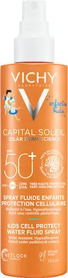 Vichy Capital Soleil Cell Protect Water Fluid Spray SPF50+, Παιδικό Αντηλιακό Spray 200ml