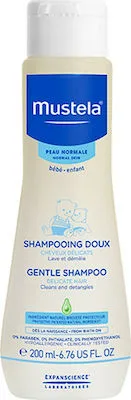 Mustela Gentle Shampoo, Απαλό Βρεφικό-Παιδικό Σαμπουάν με Αβοκάντο Βιολογικής Καλλιέργειας από τη γέννηση, 200ml.
