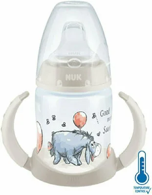 Nuk Εκπαιδευτικό Μπιμπερό με Λαβές First Choice+ Disney Winnie the Pooh 6m+ Grey 150ml
