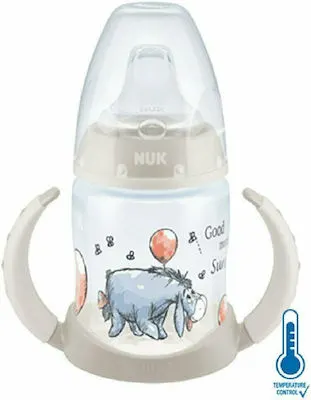 Nuk Εκπαιδευτικό Μπιμπερό με Λαβές First Choice+ Disney Winnie the Pooh 6m+ Grey 150ml