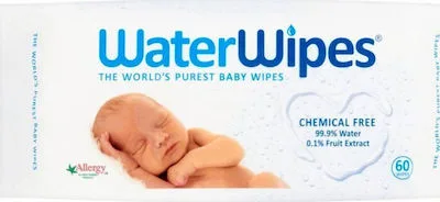 WaterWipes, Βρεφικά Υγρά Μαντηλάκια με 99,9% Νερό και Μία Σταγόνα από Γκρέϋπφρουτ 60 μωρομάντηλα