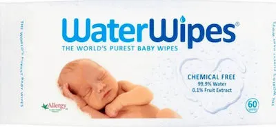 WaterWipes, Βρεφικά Υγρά Μαντηλάκια με 99,9% Νερό και Μία Σταγόνα από Γκρέϋπφρουτ 60 μωρομάντηλα