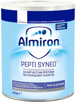 Nutricia Almiron Pepti Syneo 0m+ Γάλα για Αλλεργίες στην Πρωτεΐνη του Γάλακτος, 400gr