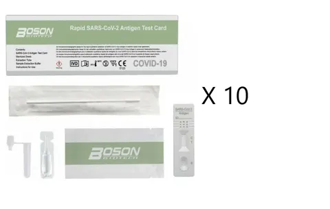 Boson Rapid SARS-CoV-2 Antigen Test Αυτοδιαγνωστικό Τεστ Ταχείας Ανίχνευσης Αντιγόνων με Ρινικό Δείγμα 1X 10TEM