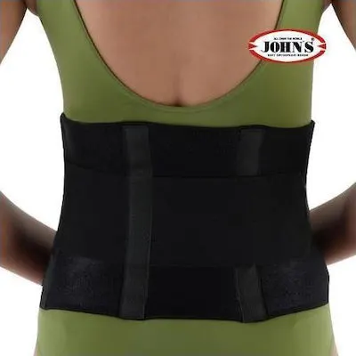 LUMBO WRAP AROUND BLACK LINE BELT ONE SIZE ΜΕ 2 ΕΛΑΣΤΙΚΕΣ ΔΕΣΤΡΕΣ ΡΥΘΜΙΖΟΜΕΝΕΣ