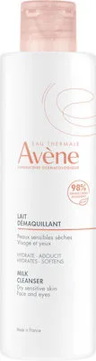 Avene Lait Demaquillant, Γαλάκτωμα Ντεμακιγιάζ Κατάλληλο για Ευαίσθητα Μάτια & Χρήστες Φακών Επαφής 200ml