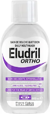 Elgydium Eludril Ortho Στοματικό Διάλυμα για Άτομα με Ορθοδοντικούς Μηχανισμούς Χωρίς Αλκοόλ 500ml