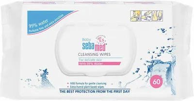 Sebamed Baby Cleansing Wipes for Delicate Skin Υγρά Μωρομάντηλα με 99% Νερό, 60τεμ