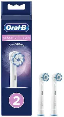 Oral-B Sensitive Clean Clean&Care Ανταλλακτικές Κεφαλές για Ηλεκτρική Οδοντόβουρτσα 2τμχ