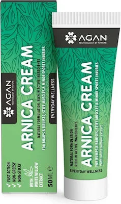 Agan Arnica Cream 50ml (Κρέμα για Μώλωπες, Μυϊκούς Πόνους & Μικροτραυματισμούς)