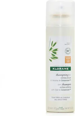 Klorane Dry Shampoo Βρώμη Ceramide Ξηρό Σαμπουάν με Χρώμα για Σκούρα - Καστανά Μαλλιά 150ml