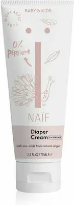 Naif Baby & Kids Diaper Cream 0% Perfume Κρέμα Αλλαγής Πάνας Χωρίς Άρωμα 75ml