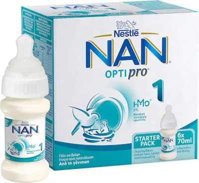 Nestle Nan Optipro 1 Γάλα για Βρέφη Έτοιμο προς Κατανάλωση από τη Γέννηση, 6x70ml