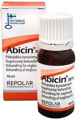 Abicin 30% Nail Lacquer Θεραπεία Μυκητιασικής Λοίμωξης Νυχιών Ρητίνη Νορβηγικού Ελάτου 10ml