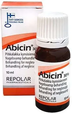 Abicin 30% Nail Lacquer Θεραπεία Μυκητιασικής Λοίμωξης Νυχιών Ρητίνη Νορβηγικού Ελάτου 10ml