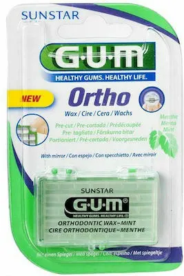 Gum 724 Orthodontic Wax Mint Flavored Ορθοδοντικό Κερί με Γεύση Μέντας Κατά των Πληγών & των Ερεθισμών από Σιδεράκια