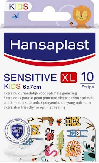 Hansaplast Αυτοκόλλητα Επιθέματα Sensitive Xl για Παιδιά 10τμχ