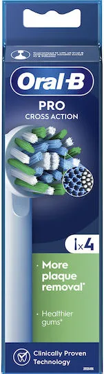 Oral-B Pro Cross Action Ανταλλακτικές Κεφαλές Ηλεκτρικής Οδοντόβουρτσας 4 τμχ