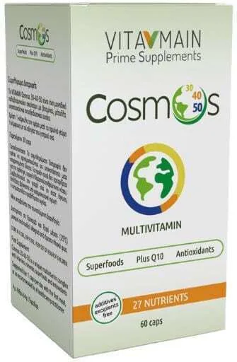 Vitamain Cosmos Multivitamin Πολυβιταμίνη για Ενέργεια, Ενίσχυση του Ανοσοποιητικού & Αντιοξειδωτική δράση 60 κάψουλες