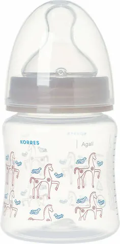 Korres Baby Βρεφικό Μπιμπερό με Θηλή Σιλικόνης Αργής Ροής PP 0m+ 150 ml