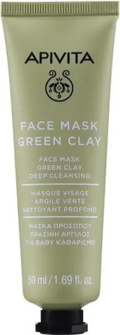 Apivita Green Clay Deep Cleansing Face Mask Μάσκα Προσώπου για Βαθύ Καθαρισμού με Πράσινη Άργιλο 50ml