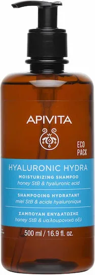 Apivita Hyaluronic Hydra Σαμπουάν Ενυδάτωσης με Υαλουρονικό & Μέλι, 500ml