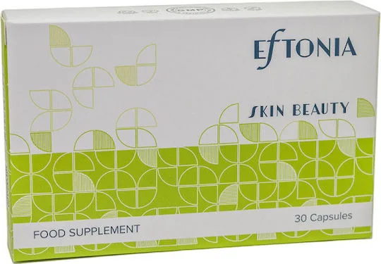 Dermageria Eftonia Skin Beauty (30caps) - Συμπλήρωμα Διατροφής για Υγιές Δέρμα με Προβιοτικά, Βιταμίνη D και Ψευδάργυρο