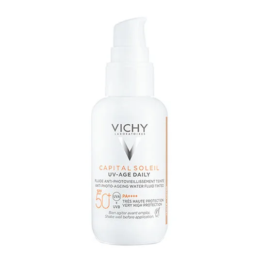 Vichy Capital Soleil UV-AGE Daily Pigment Αντηλιακή Λοσιόν Προσώπου SPF50+ με Χρώμα Medium 40ml
