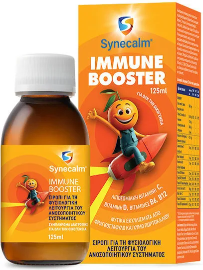 Synecalm Immune Booster Σιρόπι Για Τη Φυσιολογική Λειτουργία Του Ανοσοποιητικου Συστήματος 125ml (3+)
