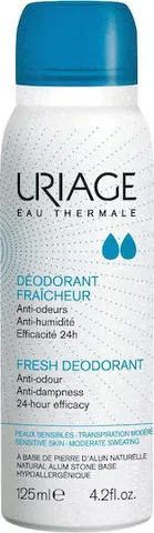 Uriage Deodorant Fraicheur Αποσμητικό Σπρέι 24ωρης Προστασίας, για Ευαίσθητα Δέρματα, 125 ml