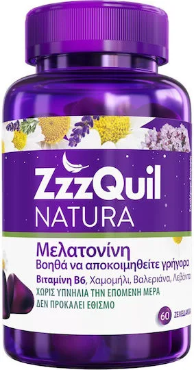 Procter & Gamble ZzzQuil Sleep Melatonin (60chew.tabs) - Ζελεδάκια Μελατονίνης για Ποιοτικό Ύπνο, Γεύση Φρούτα του Δάσους