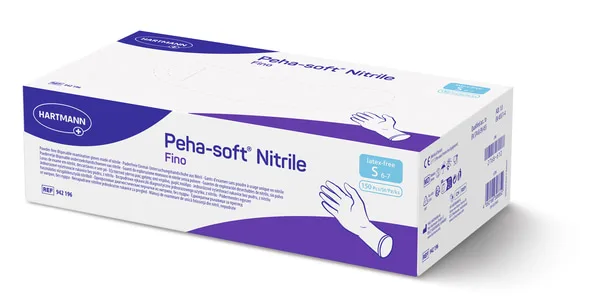 Γάντια Peha-soft Nitrile Fino Μπλε Χ.Π. 150τμχ Small REF:942196 Hartmann