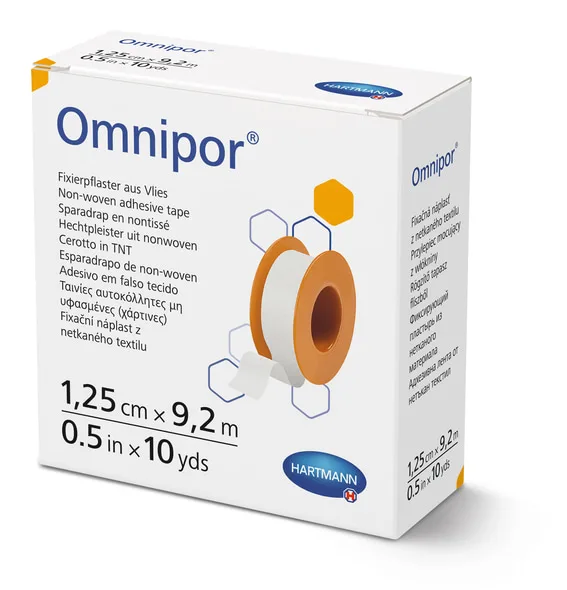 Omnipor Αυτοκόλλητη Ταινία Στερέωσης από Λευκό Μη Υφασμένο Υλικό 1,25cmx9,2m 1τμχ REF:900424 Hartmann