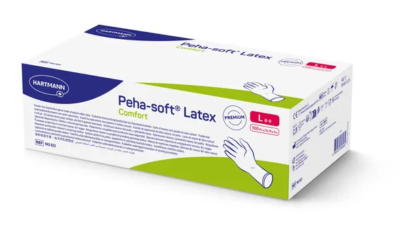 Γάντια Peha-soft Λάτεξ Χ.Π. Comfort 100τμχ Large REF:942023 Hartmann