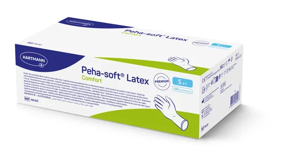 Γάντια Peha-soft Λάτεξ Χ.Π. Comfort 100τμχ Small REF:942021 Hartmann