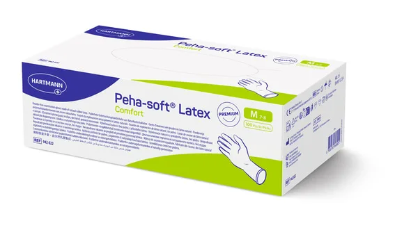 Γάντια Peha-soft Λάτεξ Χ.Π. Comfort 100τμχ Medium REF:942022 Hartmann