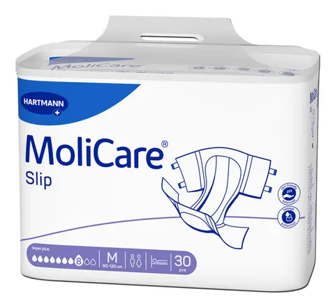 MoliCare Flash Slip Super Plus Πάνες Ακράτειας Νύχτας Medium (Περ: 90-120cm) 8 Σταγόνων 30τμχ REF:165432 (πρώην 169650) Hartmann