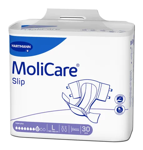 MoliCare Flash Slip Super Plus Πάνες Ακράτειας Νύχτας Large (Περ: 120-150cm) 8 Σταγόνων 30τμχ REF:165433 (πρώην 169850) Hartmann