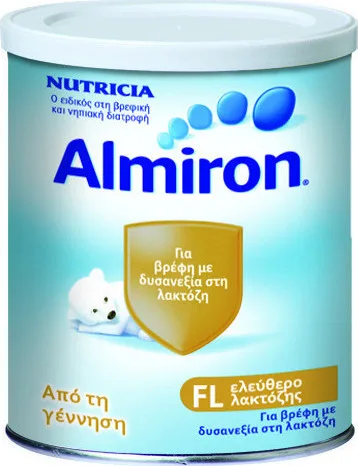 Nutricia Almiron FL Free Lactose Ειδικό Γάλα για Βρέφη Από Τη Γέννηση με Δυσανεξία Στη Λακτόζη 400Gr