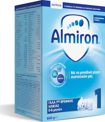 Nutricia Almiron 1 Γάλα 1ης Βρεφικής Ηλικίας από 0-6 μηνών 600gr