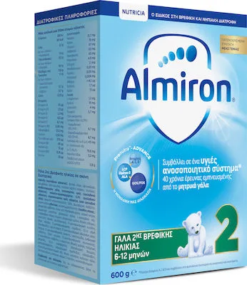 Nutricia Γάλα σε Σκόνη Almiron 2   6m+ 600gr