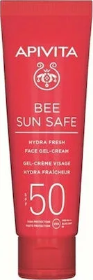 Apivita Bee Sun Safe Hydra Αδιάβροχο Αντηλιακό Gel Προσώπου SPF50 50ml