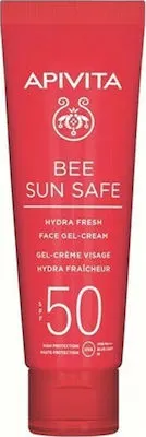 Apivita Bee Sun Safe Hydra Αδιάβροχο Αντηλιακό Gel Προσώπου SPF50 50ml