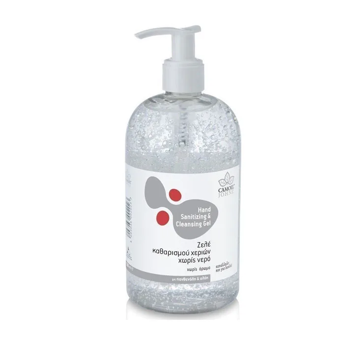 Camoil Johnz Hand Sanitizing & Cleansing Gel Ζελέ Καθαρισμού Χεριών Χωρίς Άρωμα, 500ml
