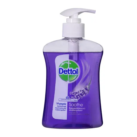 Dettol Soft on Skin Hard on Dirt Lavender & Grape Extract Liquid Hand 250ml - Αντιβακτηριδιακό Κρεμοσάπουνο Λεβάντα & Σταφύλι