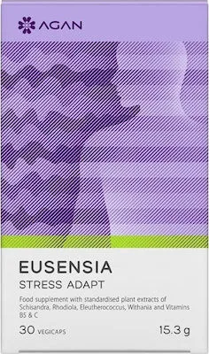 Agan Eusensia Stress Adapt Συμπλήρωμα Διατροφής για την Ρύθμιση & Ισορροπία του Stress 30 vegicaps