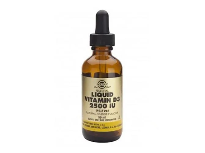 Solgar Liquid Vitamin D3 2500IU Συμπλήρωμα Διατροφής Βιταμίνης D3 για την Καλή Υγεία των Οστών & του Ανοσοποιητικού Συστήματος σε Υγρή Μορφή με Γεύση Πορτοκάλι 59ml