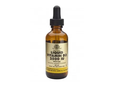 Solgar Liquid Vitamin D3 2500IU Συμπλήρωμα Διατροφής Βιταμίνης D3 για την Καλή Υγεία των Οστών & του Ανοσοποιητικού Συστήματος σε Υγρή Μορφή με Γεύση Πορτοκάλι 59ml