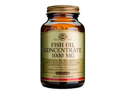Solgar Fish Oil Concentrate 1000mg Συμπλήρωμα Διατροφής Ιχθυελαίου Πλούσιο σε Ω3 Λιπαρά Οξέα για την Καλή Υγεία του Καρδιαγγειακού Συστήματος & στη Μείωση της Χοληστερόλης & των Τριγλυκεριδίων 60 Μαλακές Κάψουλες